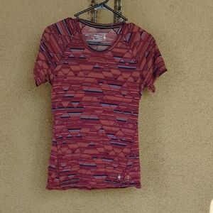 Smartwool Women's Red Geometric Short Sleeve Tee